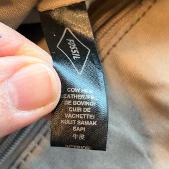 Fossil Peyton Double Flap  Crossbody Purse – Gold (Metallic sheen) - Picture 4 of 6